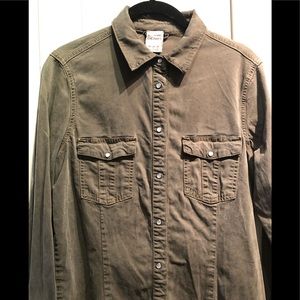 Zara Army Green Longsleeve blouse